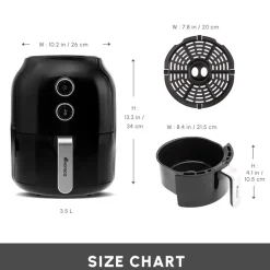 Hot Multifry Single Pan Air Fryer, 3.5L, 1300W, Black Air Fryers