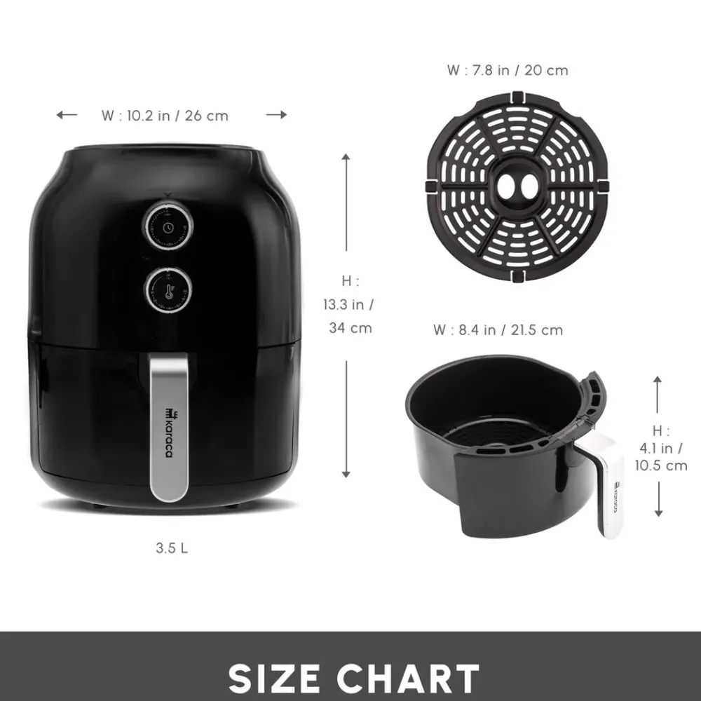 Hot Multifry Single Pan Air Fryer, 3.5L, 1300W, Black Air Fryers