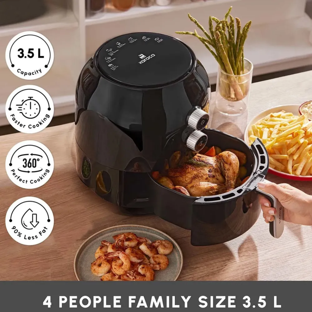 Hot Multifry Single Pan Air Fryer, 3.5L, 1300W, Black Air Fryers