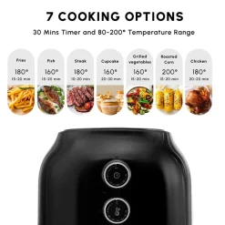 Hot Multifry Single Pan Air Fryer, 3.5L, 1300W, Black Air Fryers