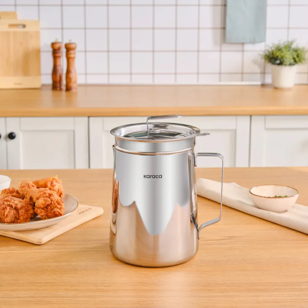 Online Mutfaksever Stainless Steel Frying Pot, 2L, Silver Pots