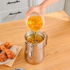 Online Mutfaksever Stainless Steel Frying Pot, 2L, Silver Pots