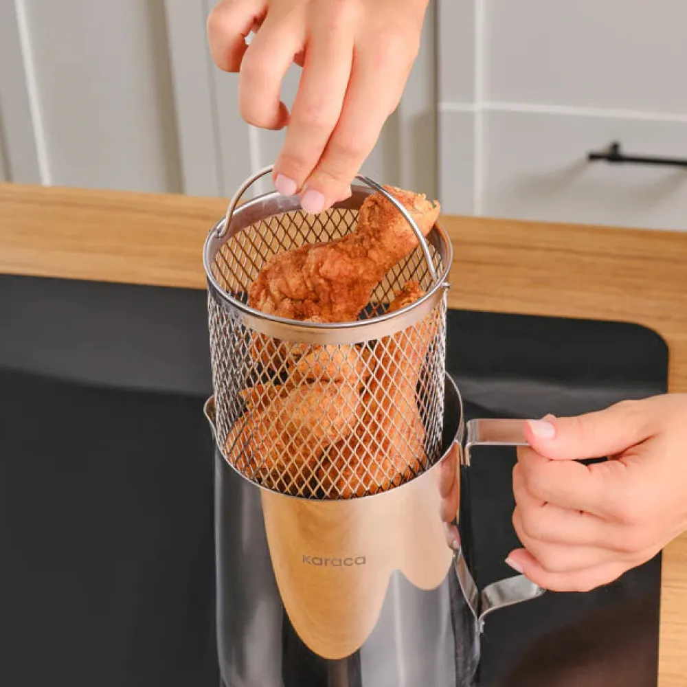 Online Mutfaksever Stainless Steel Frying Pot, 2L, Silver Pots