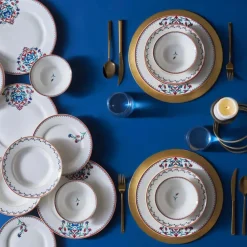 Hot Nakkaş 24-Piece Bone China Dinner Set for 6 People, White Multi See All Dinner Sets|Bone China Dinner Sets