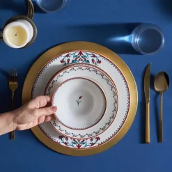 Hot Nakkaş 24-Piece Bone China Dinner Set for 6 People, White Multi See All Dinner Sets|Bone China Dinner Sets