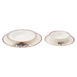 Hot Nakkaş 24-Piece Bone China Dinner Set for 6 People, White Multi See All Dinner Sets|Bone China Dinner Sets