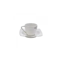 Best Nazende 12 Piece Porcelain Espresso Turkish Coffee Cup Set for 6 People, 80ml, White Platinum Espresso & Turkish Coffee Cup Sets