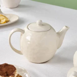 New Nebula Beige Stoneware Teapot, 100ml, Beige Turkish Teapots