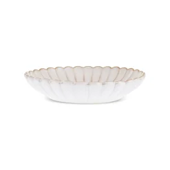New Daisy Stoneware Pasta Bowl, 19cm, White Pasta Bowls