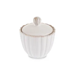 Hot New Daisy Stoneware Sugar Bowl, 230ml, White Storage Jars