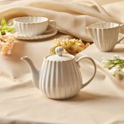 Online New Daisy Stoneware Teapot, 550ml, White Turkish Teapots