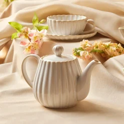 Online New Daisy Stoneware Teapot, 550ml, White Turkish Teapots