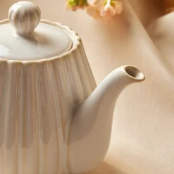 Online New Daisy Stoneware Teapot, 550ml, White Turkish Teapots