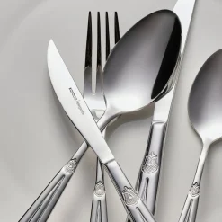 New New Mantilla 84-Piece Stainless Steel Cutlery Set for 12 People, Platin Cutlery Sets