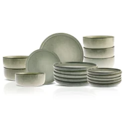 New Skal 18-Piece Reactive Glaze Dinner Set for 6 People, Grey See All Dinner Sets|Reactive Glaze Dinner Sets