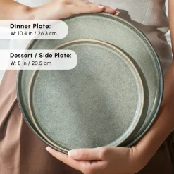 New Skal 18-Piece Reactive Glaze Dinner Set for 6 People, Grey See All Dinner Sets|Reactive Glaze Dinner Sets