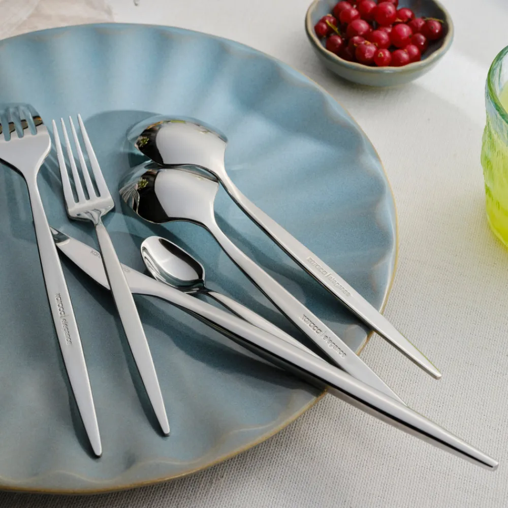 Best New Thor V2 84-Piece Stainless Steel Cutlery Set for 12 People, Platin Cutlery Sets