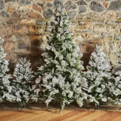 Clearance New Year 24 Illuminated Christmas Tree, Green Artificial Flowers And Plants