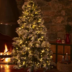 Clearance New Year 24 Illuminated Christmas Tree, Green Artificial Flowers And Plants