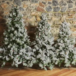 Clearance New Year 24 Illuminated Christmas Tree, Green Artificial Flowers And Plants