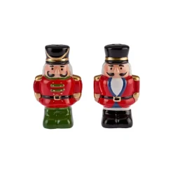 New New Year Christmas Nutcracker Salt and Pepper Shaker, 10cm, Multi Salt And Pepper Shakers