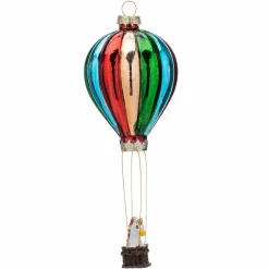 Outlet New Year Christmas Baloon Glass Tree Decoration, 6.9cmx6.9cmx18cm, Multi Ornaments