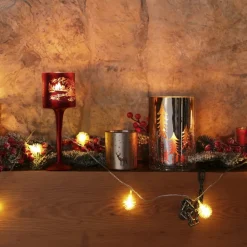 New Year Christmas Helena Glass Candle Holder, 7cmx7.8cm, Candle Holder