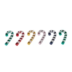 Hot New Year Christmas Candy Stick Tree Decoration Set, 6 Piece, 14cm, Multi Ornaments