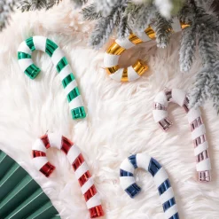 Hot New Year Christmas Candy Stick Tree Decoration Set, 6 Piece, 14cm, Multi Ornaments