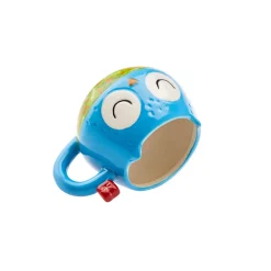 Clearance New Year Christmas Fat Owl Ceramic Mug, 380ml, Multi Mugs