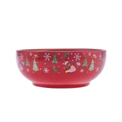 Sale New Year Christmas New Generation Bone Golden Line Serving Bowl, 20cm, Red Multi Bowls