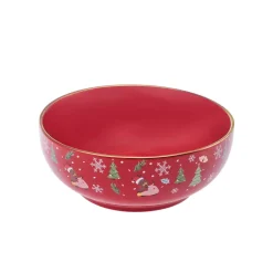 Sale New Year Christmas New Generation Bone Golden Line Serving Bowl, 20cm, Red Multi Bowls