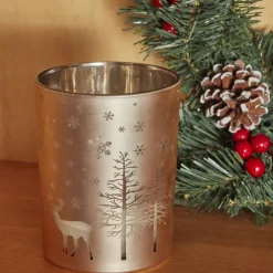 New New Year Christmas Helena Glass Candle Holder, 10cmx12.5cm, Candle Holder