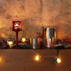 New New Year Christmas Helena Glass Candle Holder, 10cmx12.5cm, Candle Holder