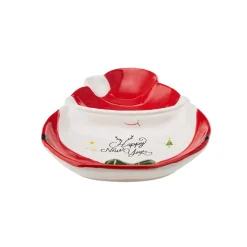 Clearance New Year Christmas Ceramic Serving Bowl, 22cmx11cmx3cm, Multi Bowls
