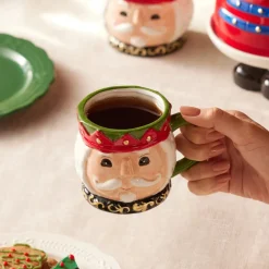 Outlet New Year Christmas Nutcracker Mug, 13cm, Multi Mugs