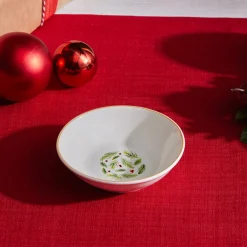 Best New Year Christmas Butcher's Broom Snack Bowl, 10cm, Multi Bowls