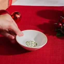 Best New Year Christmas Butcher's Broom Snack Bowl, 10cm, Multi Bowls