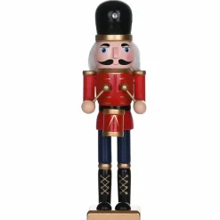 New New Year Christmas Nutcracker with Drums Figure, 25cm, Red Multi Ornaments