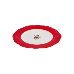 Outlet New Year Christmas Dreamy Porcelain Side Plate, 22cm, Red Multi Side Plates
