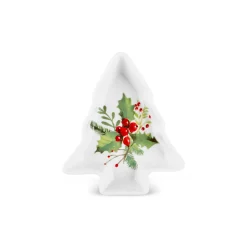 New Year Christmas 3-Piece Bamboo Pine Tree Snack Bowl, Multi Bowls