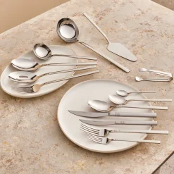 Nil 91-Piece Stainless Steel Cutlery Set with Serving Set, Silver Cutlery Sets