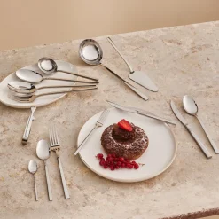 Nil 91-Piece Stainless Steel Cutlery Set with Serving Set, Silver Cutlery Sets