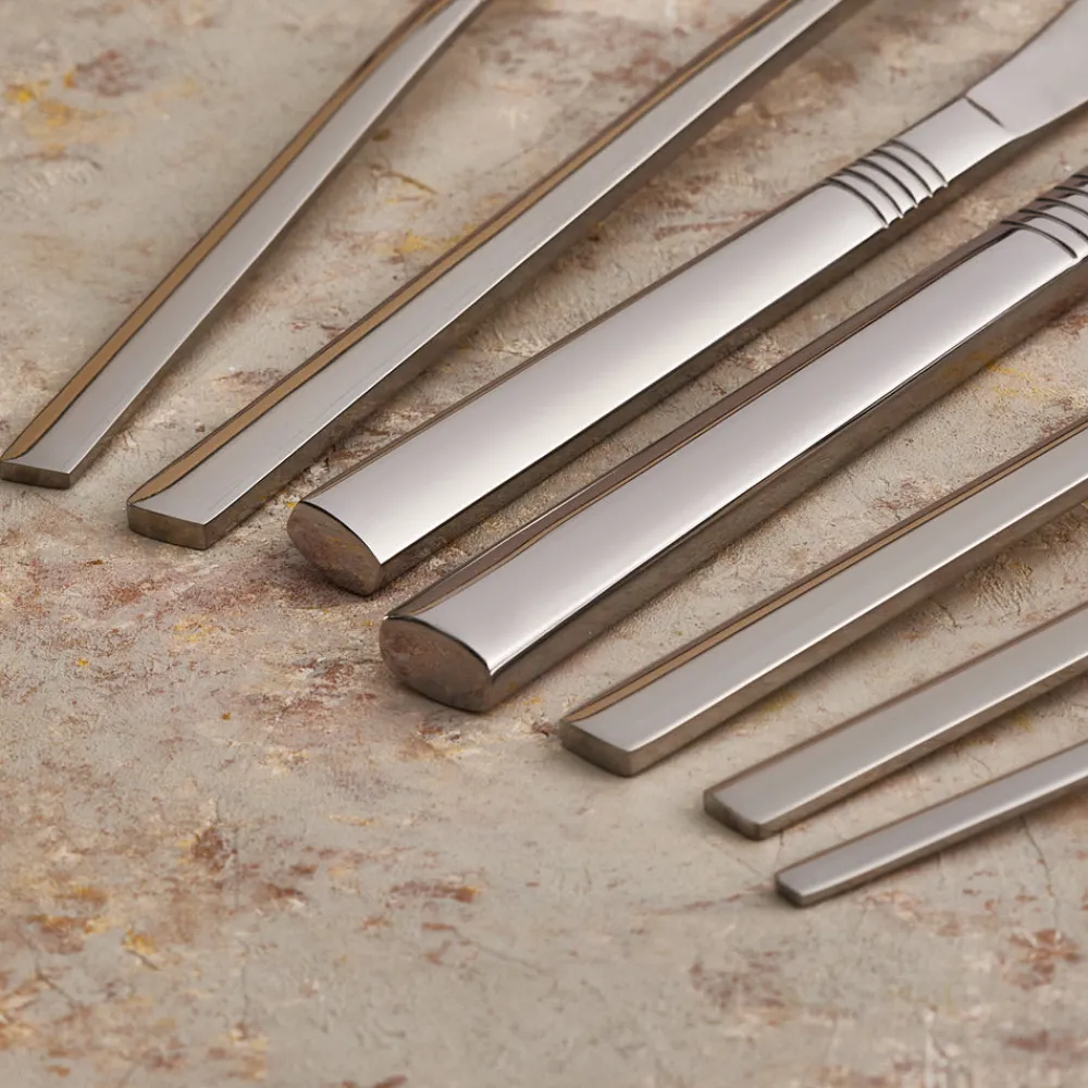 Nil 91-Piece Stainless Steel Cutlery Set with Serving Set, Silver Cutlery Sets