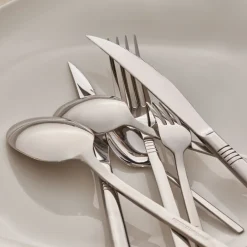 Nil 91-Piece Stainless Steel Cutlery Set with Serving Set, Silver Cutlery Sets