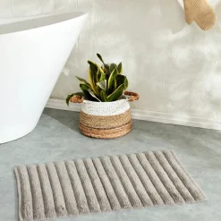 New Nodie Bath Mat, 50cmx80cm, Grey Bath Mats