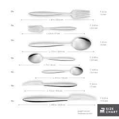 Novara 84-Piece Stainless Steel Cutlery Set for 12 People Cutlery Sets