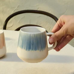 Best Okeanos 2 Piece Stoneware Mug Set, 400ml, Multi Mugs