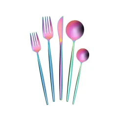 Sale Orion 30-Piece Rainbow Stainless Steel Cutlery Set for 6 People, Multi Cutlery Sets