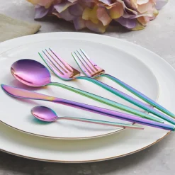 Sale Orion 30-Piece Rainbow Stainless Steel Cutlery Set for 6 People, Multi Cutlery Sets